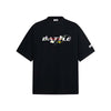 Floral Machine Embroidery Design Short-sleeved T-shirt