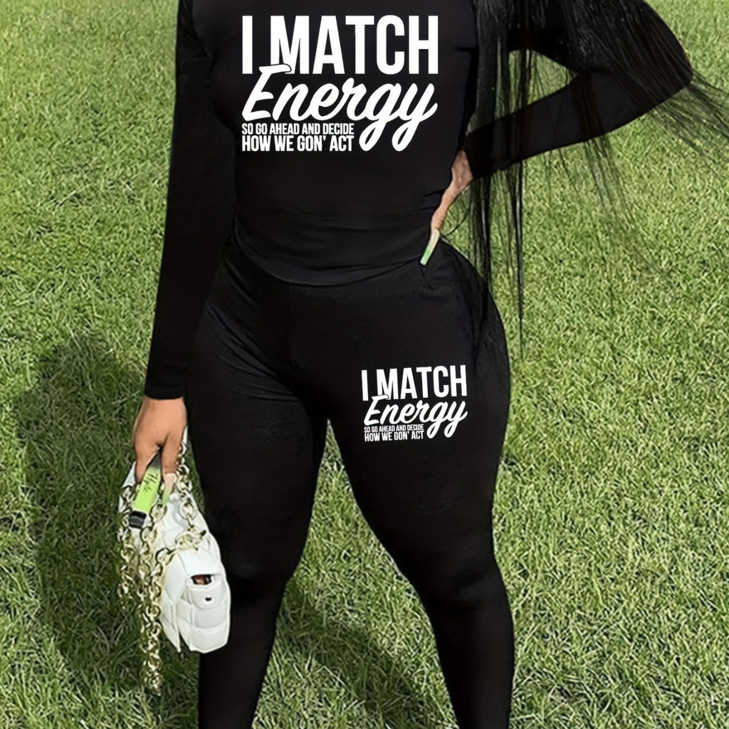 Women's Spring And Summer Print Personal Leisure Two-piece Sports Suit