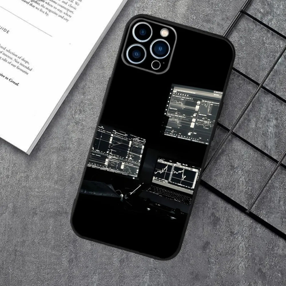 Black Rear Cover Anti-fall Protective Case Phone Case