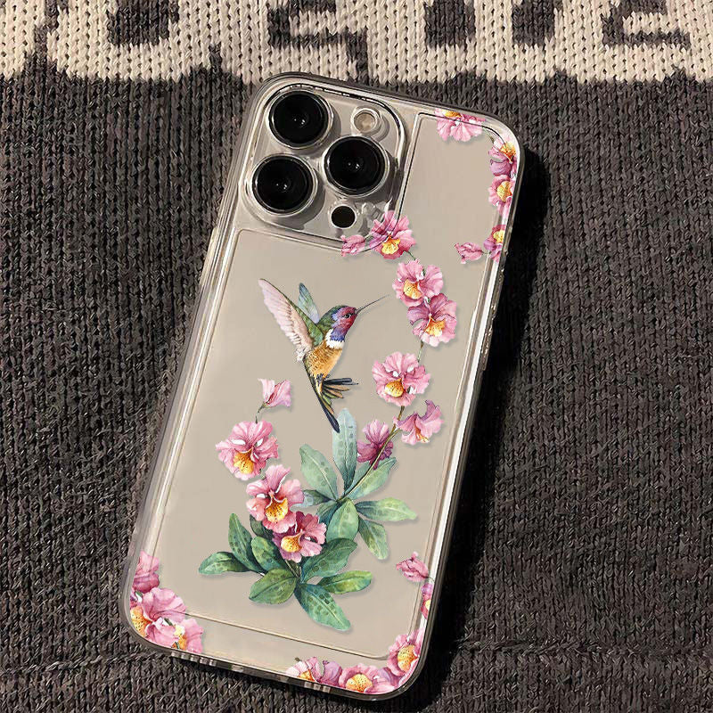 Flower Magpie Fine Hole All-inclusive Phone Case