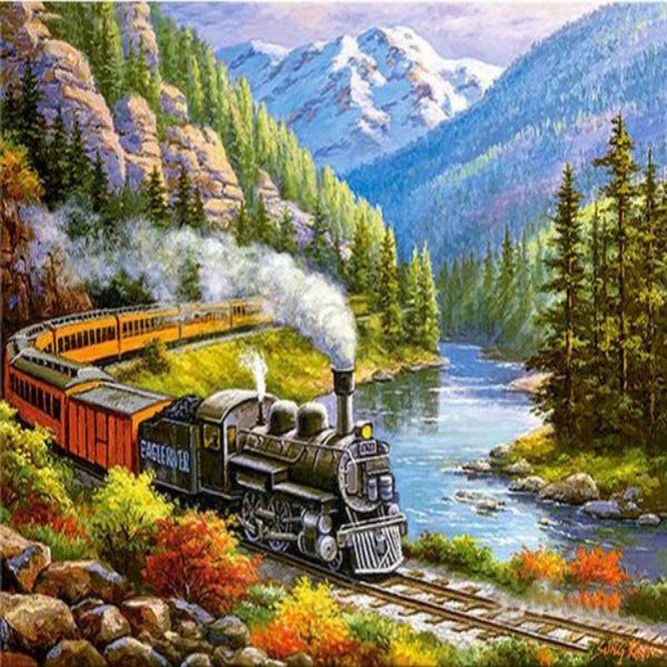 Mountain Railway 5D Diamond Painting Kit
