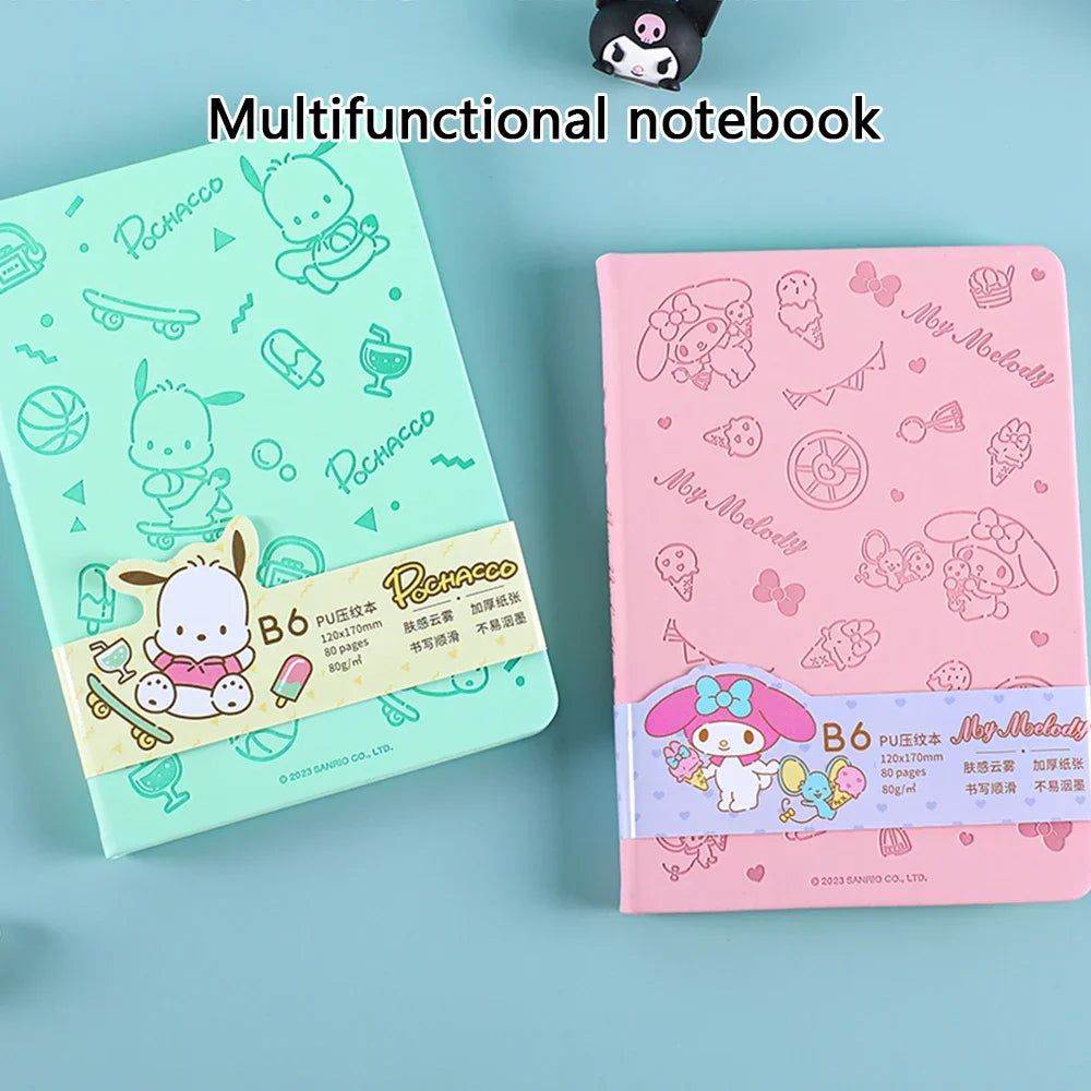 Sanrio Notebook Cinnamoroll Kuromi Notepad Daily Weekly Agenda Notebook Japanese Kawaii Stationery School Supply