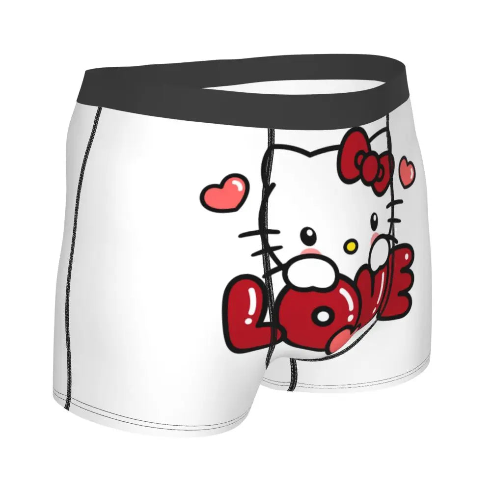Custom Male Cool Hello Kitty Men Underwear Boxer Briefs Soft Shorts Panties Underpants