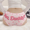 Yes Daddy Cute Cartoon Pink Print Women Underwear Panties Love Pattern Sexy Hip-Lifting Thong Student Briefs Erotic Lingerie