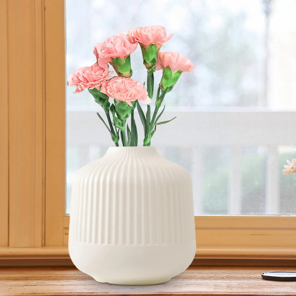 Nordic Plastic Flower Vase Flower Pot Basket Home Decoration Minimalist Vase for Home Living Room Table Office Bedroom Decors