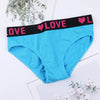 3PCS Girl's  Low Waist Briefs Women's Love Letter Printing Underwear