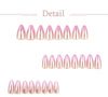 Pink Gradient Pearlescent Nail Art Fashion Glossy Almond False Nails Detachable Finished Fake Nails Press on Nails with Glue