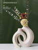 Scandinavian Ceramic White Vase Style Flower Arrangement Simple Senior Sense of European Light Luxury Home Decoration