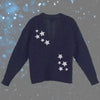 Winter Midnight Navy Blue Knitted Cardigans Women Spring Y2k Casual Star Embroidery Single Breasted XS-5XL Sweaters Dropshiping