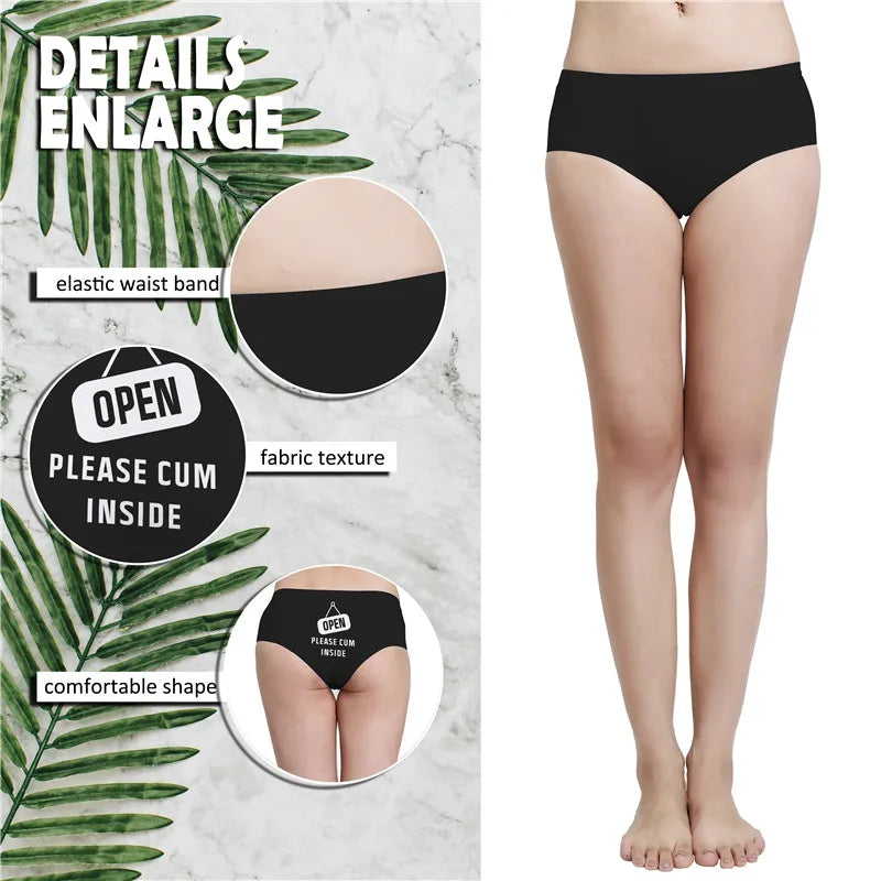 Funny Print Super Soft Low Rise Women's Novelty Panties Underwear Sexy Briefs Thongs Gifts