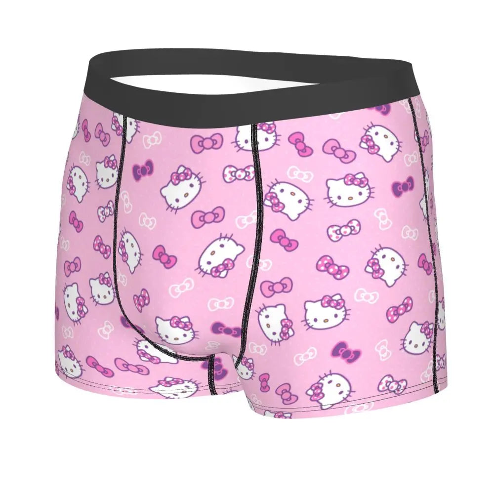 Custom Male Cool Hello Kitty Men Underwear Boxer Briefs Soft Shorts Panties Underpants