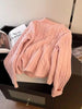 New Korean Style Western-style Sweet Color Love Button Versatile Soft Waxy Knitting Cardigan Fashion Fried Dough Twists Sweater