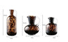 Brown Leopard Print Glass Vase Desk Decoration Hydroponics Flower Pots Decorative Arrangement Modern Decor Floral Vases