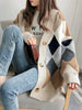 Fashion Sweater Women's Cardigan Loose Autumn and Winter Korean 2024 New Style Outerwear Knitted Jacket Medium Length