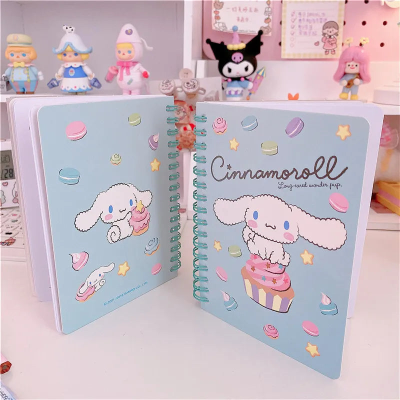 Sanrio Kawaii A6 Notebooks Kuromi Cinnamonroll My Melody Anime Notepads Cute Weekly Planner Writing Paper School Stationery