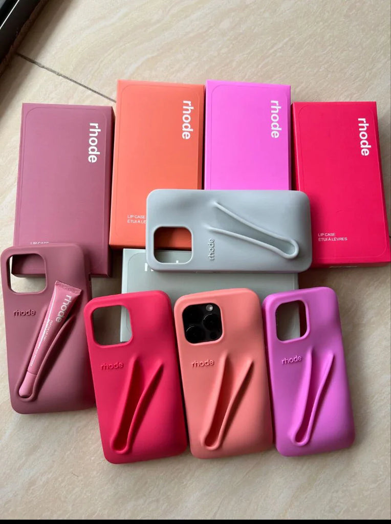 New Colors Raspberry Toast Espresso Ribbon Lipstick Phone Case For iPhone 16 15 14 13 12 11 Pro Max Rhode Gift For Girl With Box