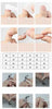 10Pcs Handmade Manicure Long Coffin Fake Nails Unique 3D New Flowers print Press On Nails Design with Adhesive Nail File Set