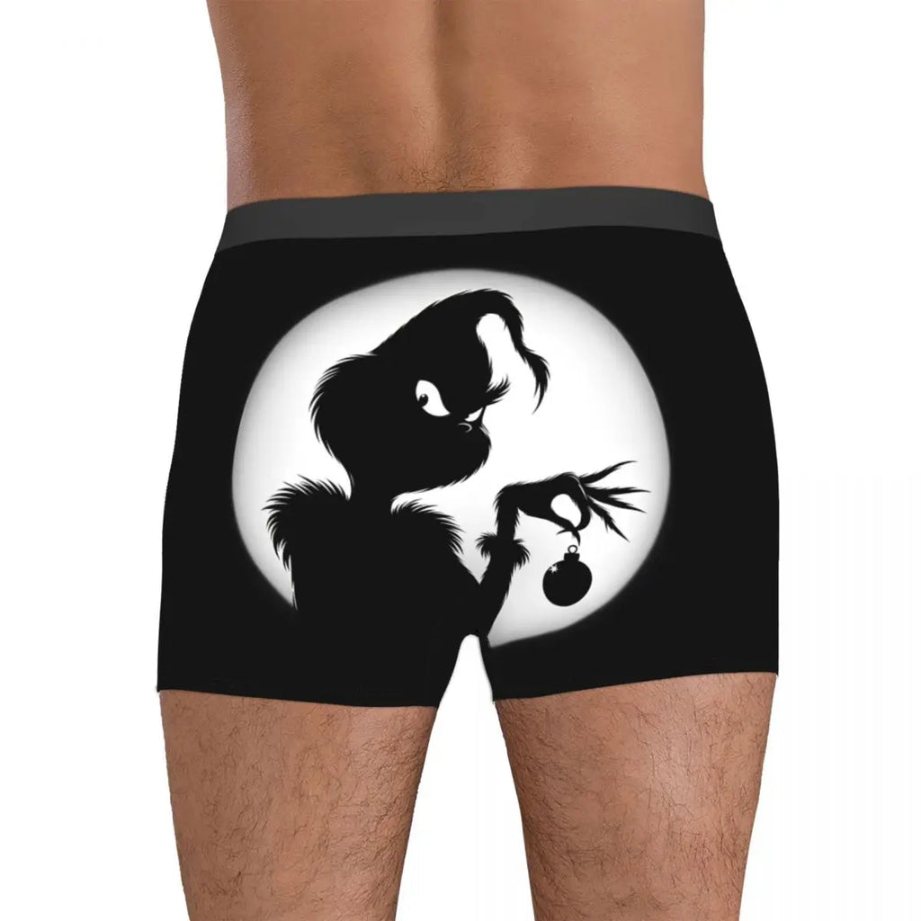 The Grinched Silhouette Digital Art Underwear Men Shorts Briefs Novelty Boxer Shorts Quality Pattern Plus Size Underpants