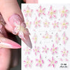 5D Sticker Lily Flower Nail Decals Jelly Nail Art Decorations Acrylic Adhesive Gel Sliders Summer Stickers Manicure Accessories