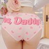 Yes Daddy Cute Cartoon Pink Print Women Underwear Panties Love Pattern Sexy Hip-Lifting Thong Student Briefs Erotic Lingerie