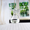 Hand-blown Transparent Angel Vase Borosilicate Glass Angel Shape Hydroponic Container Eye-catching DIY Plant Wall Mounted Vase