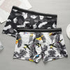 Men's Printed Boxer Briefs Shorts Ice Silk Sexy Seamless Underwear Underpants Ultra-thin Breathable Panties 1PC