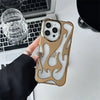 New 3D Flame pattern Hollow Slim Phone Case for iPhone 16 15 14 13 12 11 Pro Max 15 14 16 Plus Shockproof Protective soft Cover