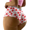 Sexy Lips Print Boxer Brief Valentine'S Day Lingeie High Waist Boyshort Love Underpants Female Underwear