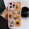 Sunflowers Printed Matte Phone Case for iPhone 14 13 11 15 16 Pro Max 12 Mini XS XR X 8 7 Plus SE2 14Pro 13Pro Soft Bumper Cover