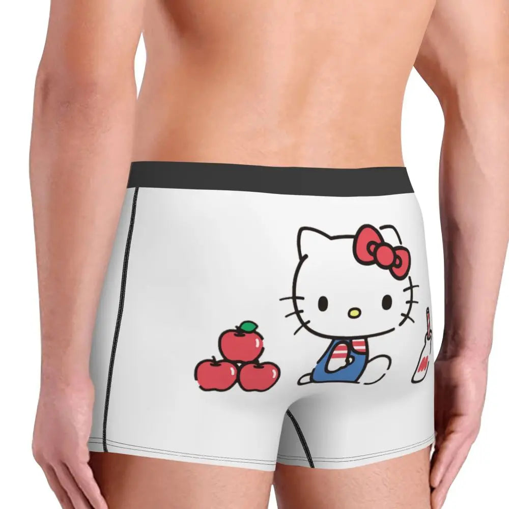 Custom Male Cool Hello Kitty Men Underwear Boxer Briefs Soft Shorts Panties Underpants