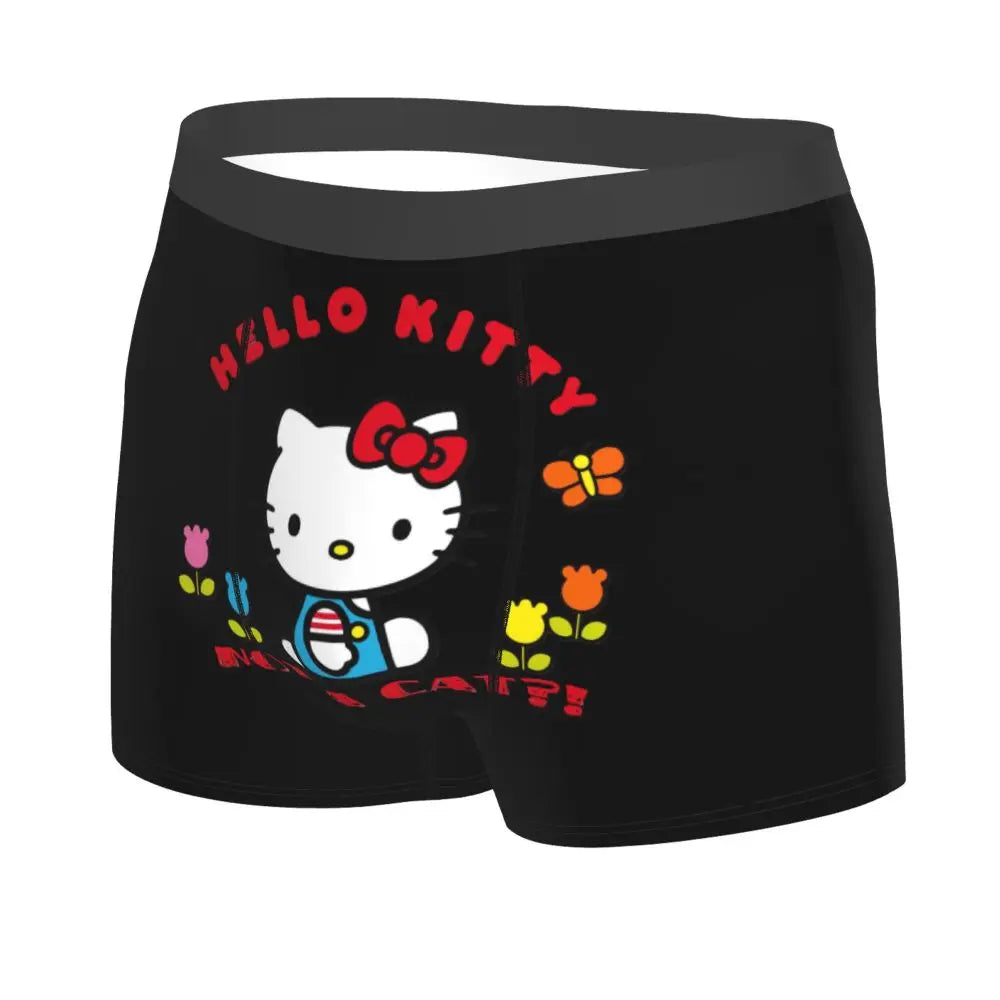 Custom Male Cool Hello Kitty Men Underwear Boxer Briefs Soft Shorts Panties Underpants