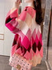 Argyle Cardigan Women Knitted Sweater Loose Single Breasted Students V-neck Lovely Knitwear Korean Oversize Cardigan Winter Tops