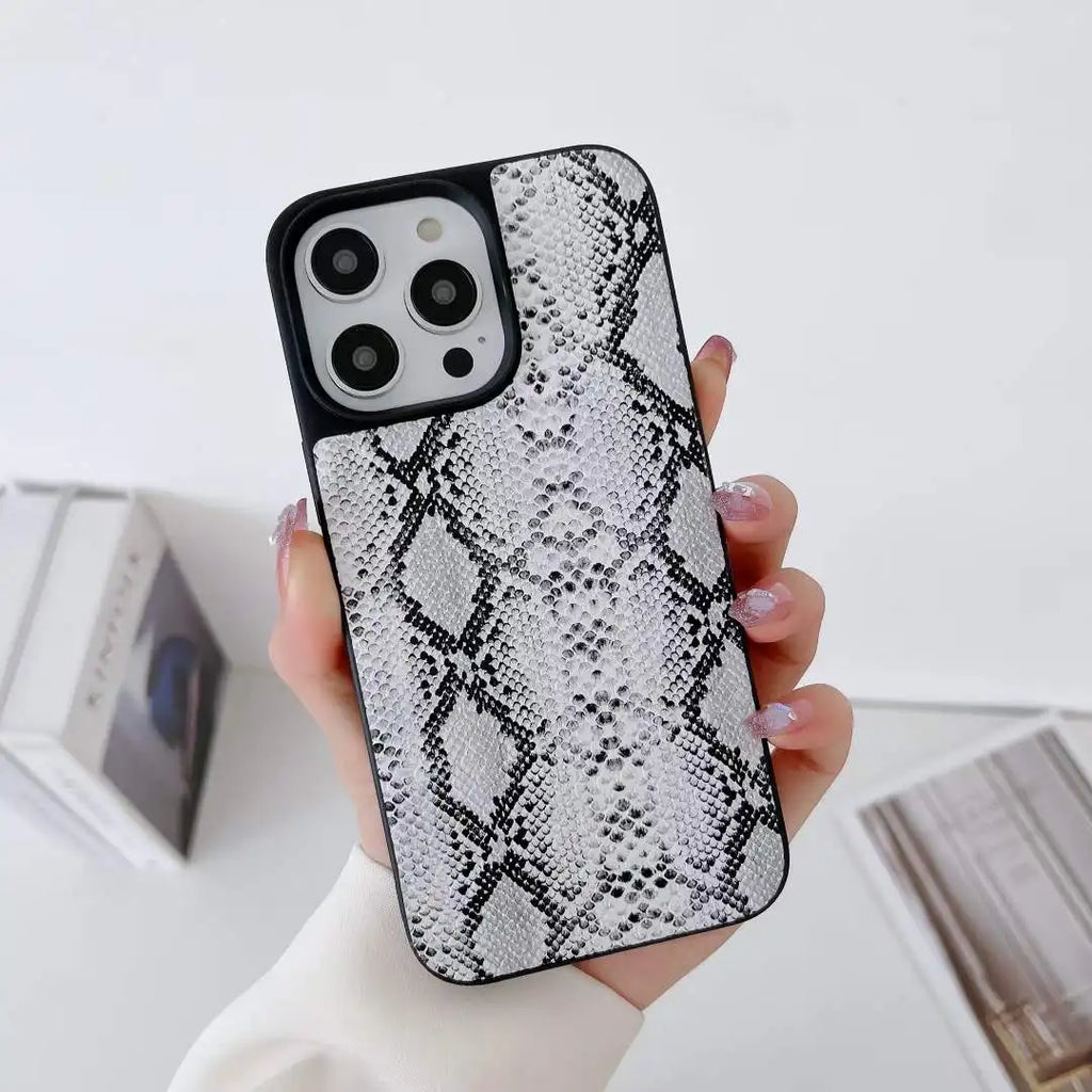 Luxury brand 3D Sexy flower leopard snake Crocodile leather phone case For iphone 12 11 13 14 15 16pro XS MAX X XR 78 plus cover