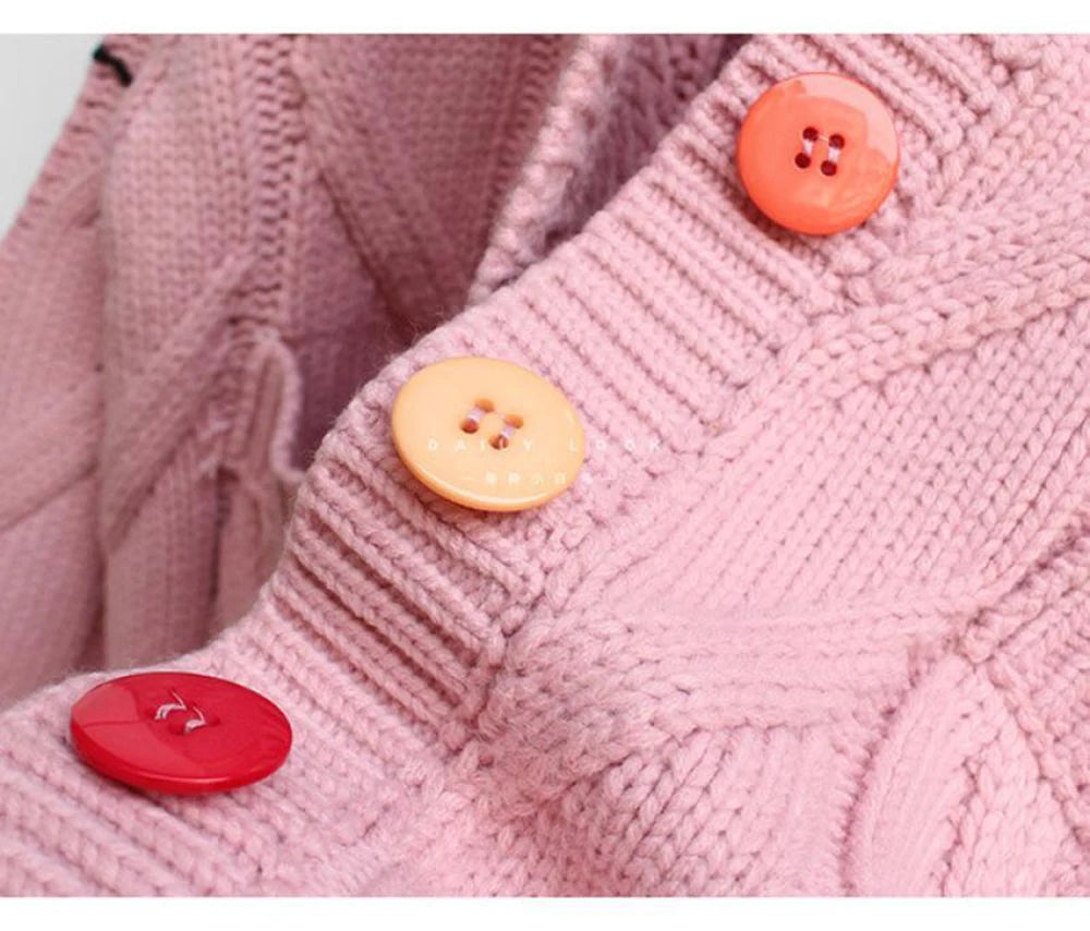 2024 Autumn Winter Women Print Cardigan Sweater Coats Female Long Sleeve V-neck Loose Knitted Jackets Casual Sweater Cardigans