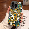 Leopard Print Flower Phone Case For iPhone 16 Pro Max 15 14 13 12 11 XS X XR 7 8 Plus SE 2022 SE3 Shockproof Soft Silicone Cover