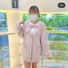 Japanese Style Ribbon Weaving Hollow Pocket Knitted Cardigan Autumn and Winter Women Girls Sweet Bowknot Long Sweater Coat