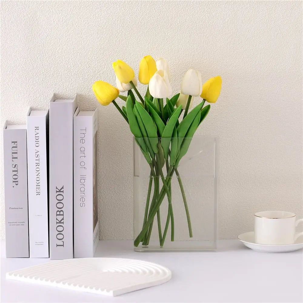 Acrylic Vase Book Shape Artistic Book Vases Home Decoration Artistic Book Vases Cultural Flavor New Clear Book Vase