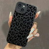 Black Print Leopard Graphic Phone Case For iPhone 16 15 14 13 12 11 Pro Max XS X 7 8 Plus SE 2022 Shockproof Soft Silicone Cover