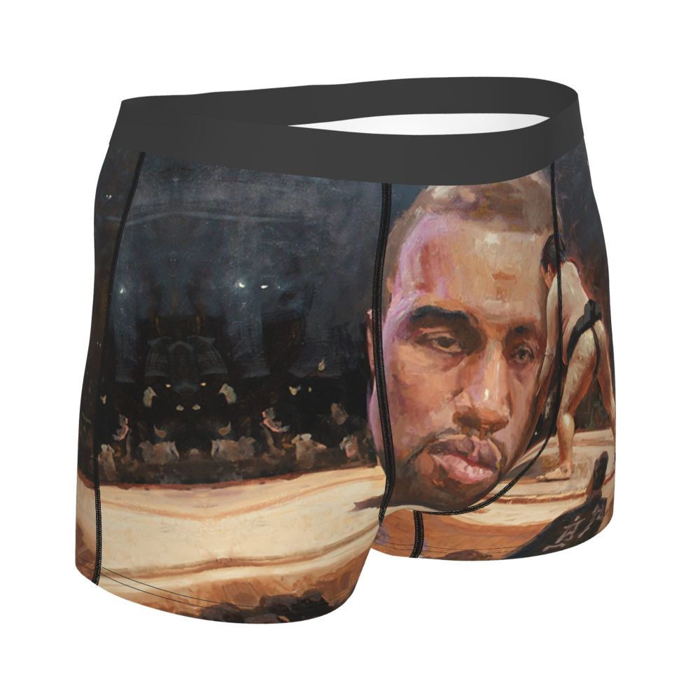 Custom Funny Kanye West Meme Boxer Shorts For Men 3D Print Sexy POP Rapper Underwear Panties Briefs Soft Underpants