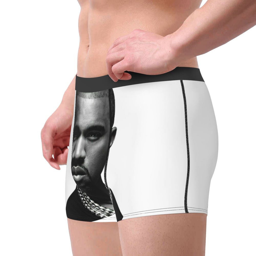 Custom Funny Kanye West Meme Boxer Shorts For Men 3D Print Sexy POP Rapper Underwear Panties Briefs Soft Underpants