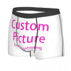 Male Fashion Personalized Custom Photo Logo Underwear Customized DIY Print Boxer Briefs Soft Shorts Panties Underpants