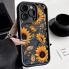 Sunflowers Printed Matte Phone Case for iPhone 14 13 11 15 16 Pro Max 12 Mini XS XR X 8 7 Plus SE2 14Pro 13Pro Soft Bumper Cover