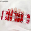 20/22tipsChristmas Semi Cured Nail Sticker UV Led Lamp Semi Cured Gel Design Nail Decals Waterproof Nail Stickers Nail Manicure