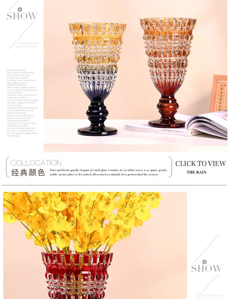 Pure Handmade Glass Vases  Exquisite European Home Decor