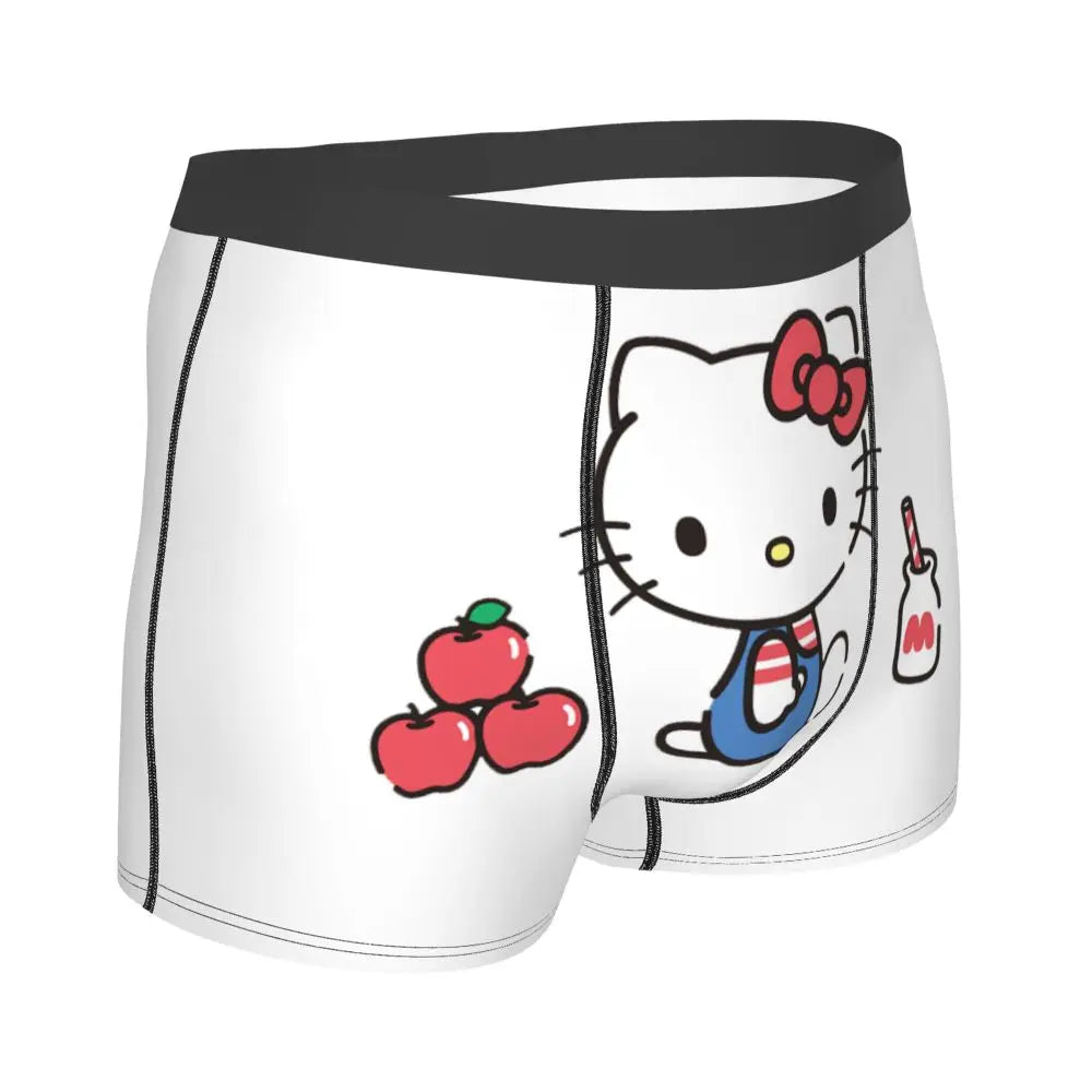 Custom Male Cool Hello Kitty Men Underwear Boxer Briefs Soft Shorts Panties Underpants