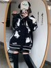 Cute Cat Oversized Sweater 2024 Women's Clothing Sueter Mujer Hooded Zipper Knitting Cardigan Jackets Fashion Korean Pull Femme