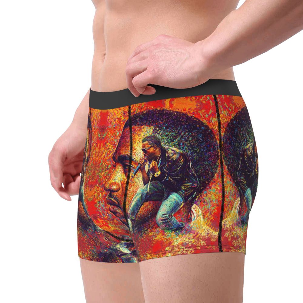 Custom Funny Kanye West Meme Boxer Shorts For Men 3D Print Sexy POP Rapper Underwear Panties Briefs Soft Underpants