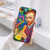 Art Van Gogh Starry Sunflower Phone Cover For iPhone 11 12 13 14 15 16 Pro Max X XR XS Max 15 16 Plus Black Soft Silicone Case