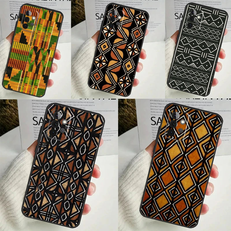 African Wax Print Design For Samsung Galaxy A14 A34 A54 A12 A32 A52 A51 A71 A53 A33 A13 A15 A25 A35 A55 Phone Case