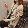 Embroidery Knitted Cardigan Japanese Cartoon Sweaters for Women Coat Female Autumn and Winter Loose Wild Thicken Kawaii Tops